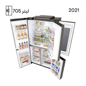 یخچال فریزر ال جی ساید بای ساید X24 رنگ دودی مدل GR-X24FMKBL